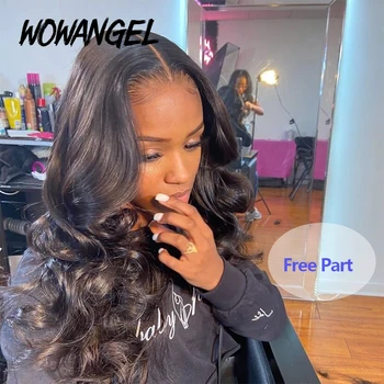 

Wowangel Human Hair Wigs Body Wave Wig 150 Density Body Wave 360 Lace Wig Remy Brazilian Pre-plucked Bleached Knots Wigs