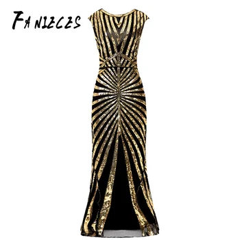 

Summer Sequined Fishtail Hem Maxi Long Slim Dress Cocktail Party Annual Party Upscale Banquet Dresses Vestidos Verano 2020
