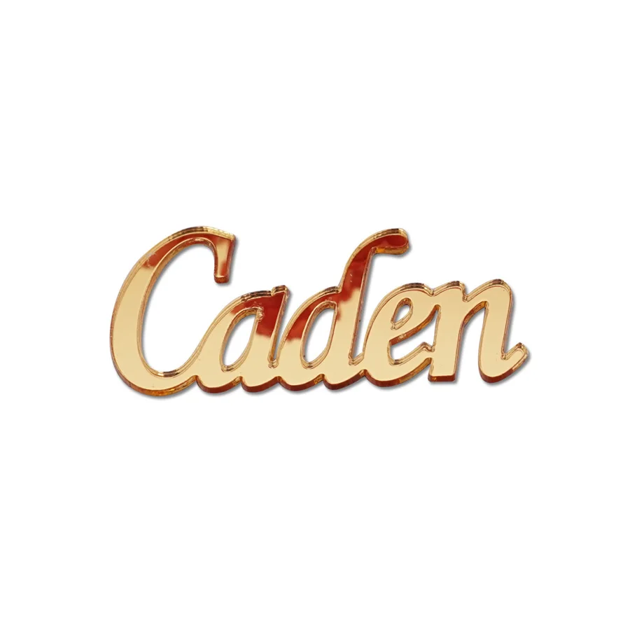 Description Picture 6 of item6pcs Personalized Baby Name Tags Custom Wedding Signs Party Place Cards Brand Acrylic Mirror Box Table Decor Kid's Baptism Gifts