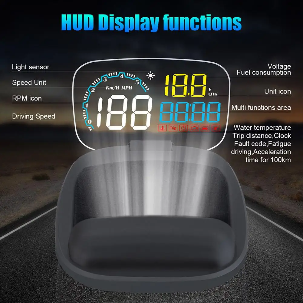 TWISTER.CK C600 Hud Head-Up Display Digital Car Speed Projector On-Board Computer Fuel Mileage Warning Device