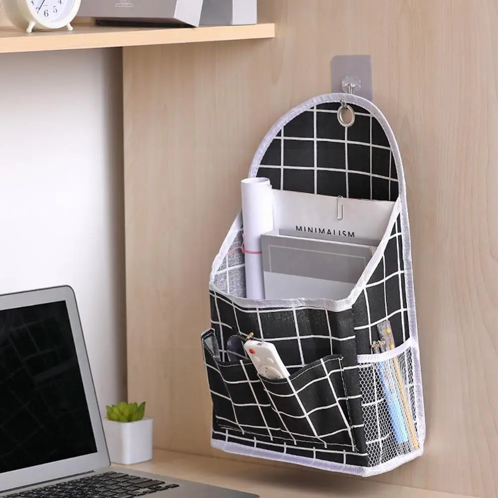 Wall Mounted Wardrobe Organizer Sundries Storage Bag Jewelry Hanging Cosmetics Wash Pouch Bathroom Toys J2y7 | Дом и сад