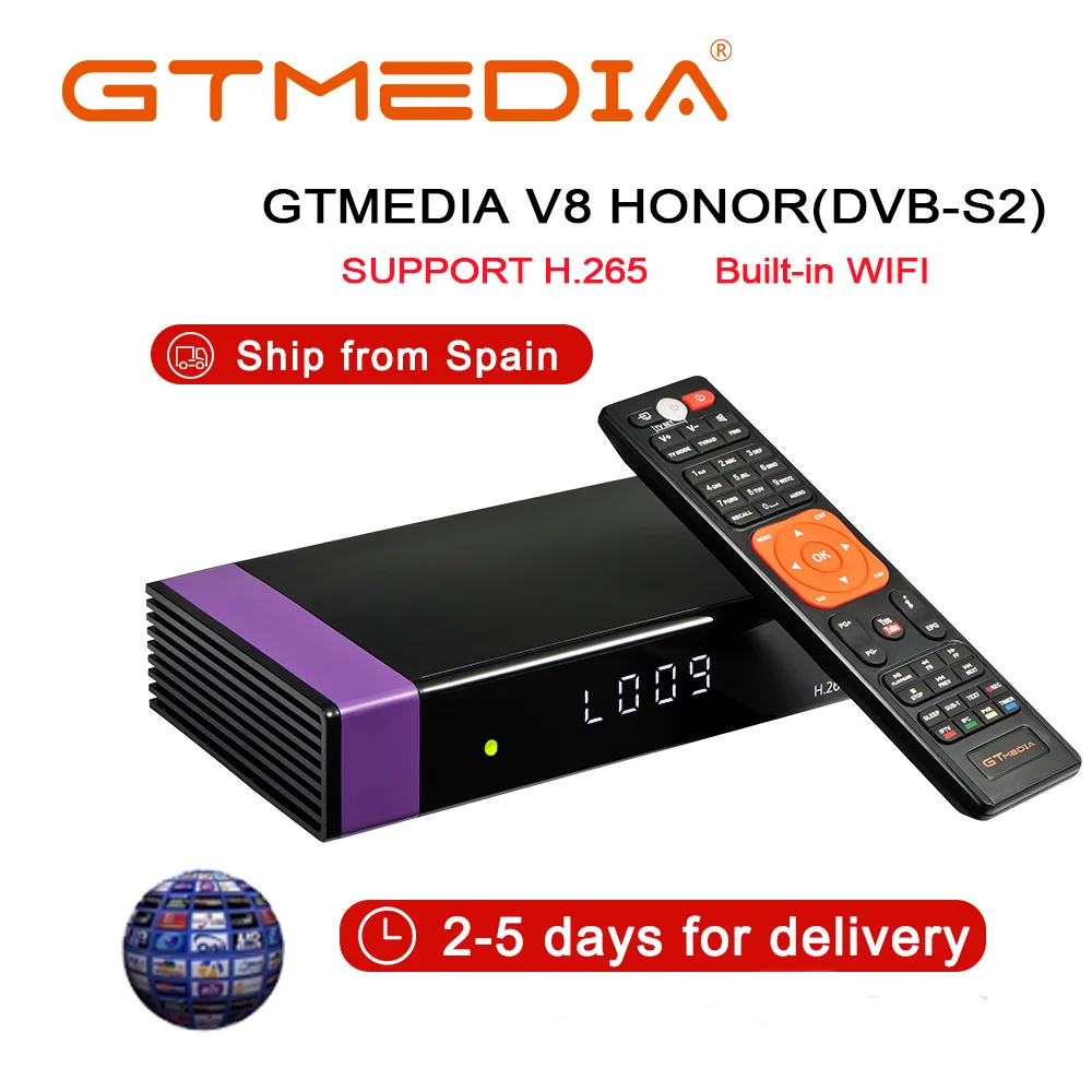 Горячая Распродажа Gtmedia V8 Honor DVB S/S2 такой же как NOVA спутниковый ресивер H.256 Wifi PowerVu