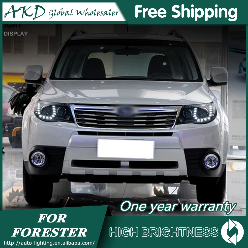 Головной светильник s для автомобиля Subaru Forester 2008-2012 DRL Дневной ходовой светильник светодиодный Биксеноновая лампа противотуманный светильник s тюнинг автомобильные аксессуары