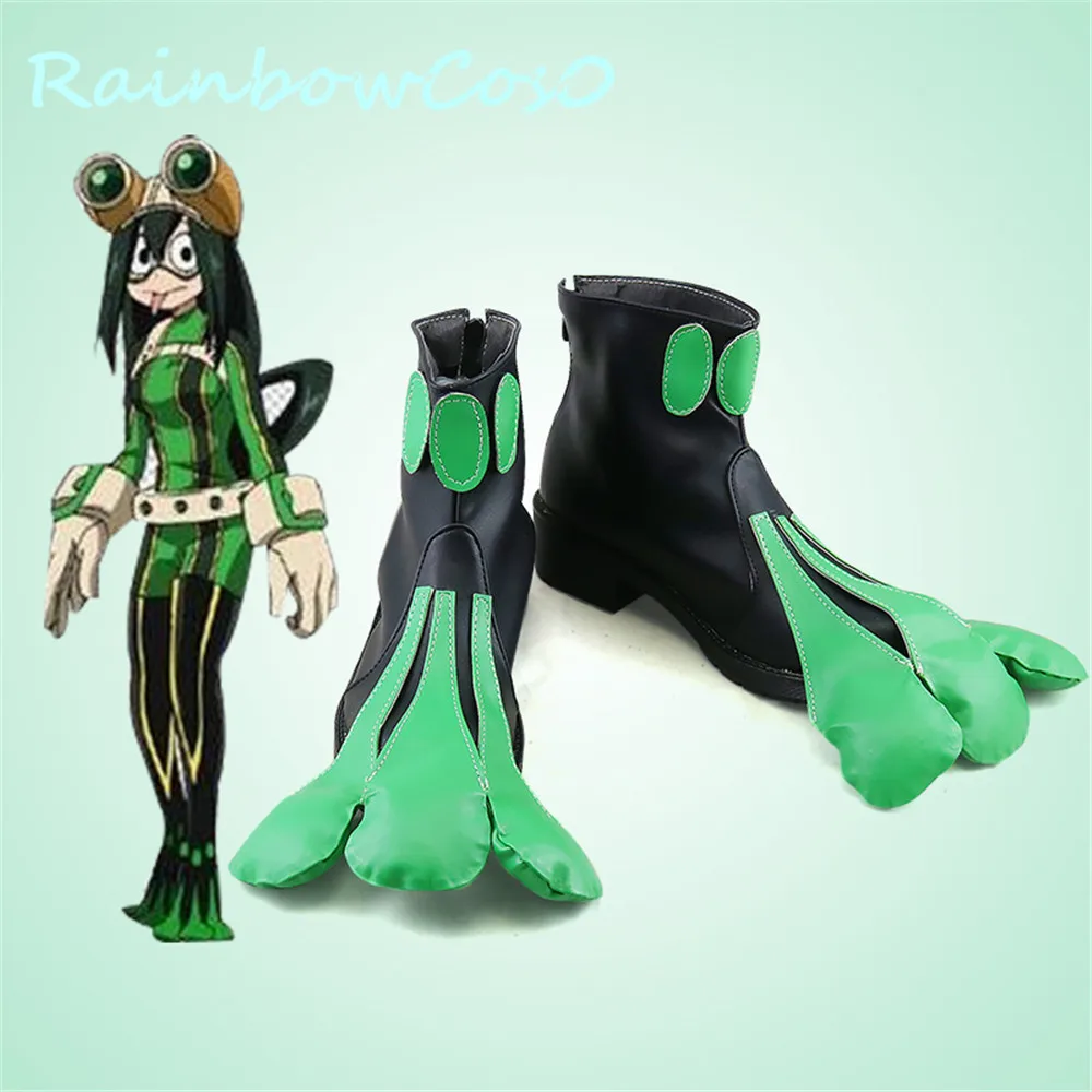 RainbowCos0 Free Shipping Cosplay Shoes My Hero Academia Boku no Hero Academia Asui Tsuyu Boots Game Anime Halloween