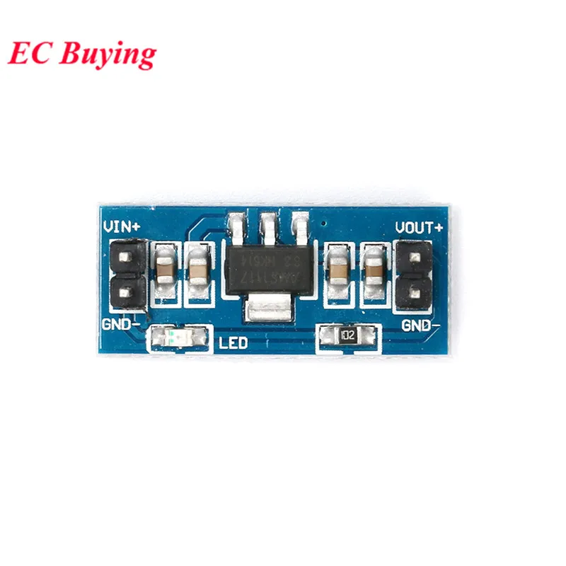 Фото 5 шт./партия, понижающий модуль питания AMS1117 LM1117 для Arduino Raspberry pi, постоянный ток 1,2 в, 1,5 в, 1,8 в, 2,5 В, 3,3 В, 5 В №3