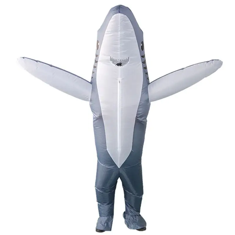 Adult Shark Fancy Dress Costume Funny Inflatable Blow Up Carry Ride On Outfit Fat Suit Halloween Cartoon Cosplay Accessories 2 Adult Shark Fancy Dress Costume Funny Inflatable Blow Up Carry Ride On Outfit Fat Suit Halloween Cartoon Cosplay Accessories 2