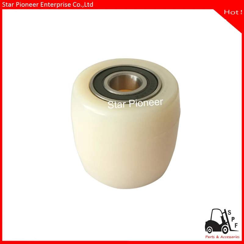 hydraulic pallet truck wheels hand pallet truck wheel 70x80mm White Nylon with bearings 6204