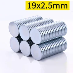 2/5/10/20/50pcs Round Neodymium Magnets Magnet Disc 19mm x 2.5mm Rare Earth Magnet Strong Craft Magnets N35