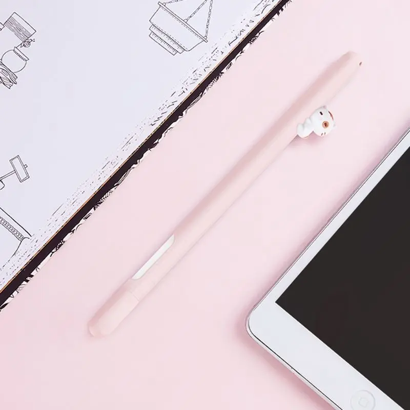 Силиконовый защитный чехол с милым котом, чехол для Apple Pencil 2 Pencil Sleeve
