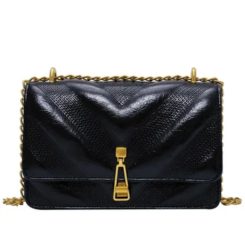 

Small Women Handbag Quality Leather Chain Strap Female Shoulder Bag Casual Flap Bag Solid Ladies' Messenger Crossbofy Bag Sac