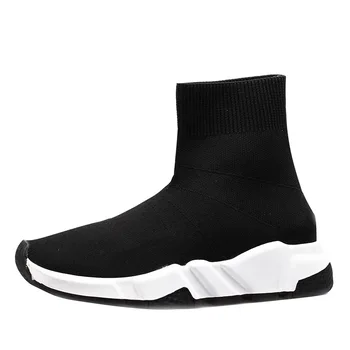 

Women's Shoes Slip-on Hapucky Trainer Fashion Women Shoes Sock Booties Stretch Fabric Leather Outdoor Shoes Sneakers Size 43