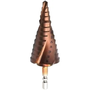 

HOT Step Drill Bits Sets 6-35mm, Hex Shank Spiral Groove Bit Pagoda Drill Hole Reamer Drilling Counterbore Cutting Enlarge