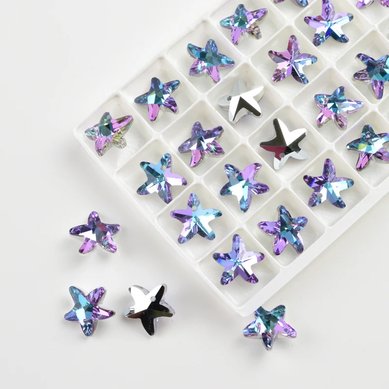 starfish Pendant Color Rhinestone top Quality Brilliant Applique crystal stones for clothing /jewelry design DIY/ craft dress | Дом и сад