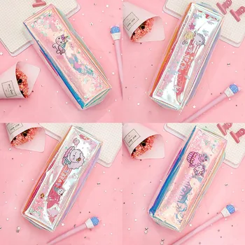 

Creative Unicorn Pencil Case For Girls Cute Kawaii Oil Transparent Pencilcase School Pen Case Supplies Pencil Bag Stationery