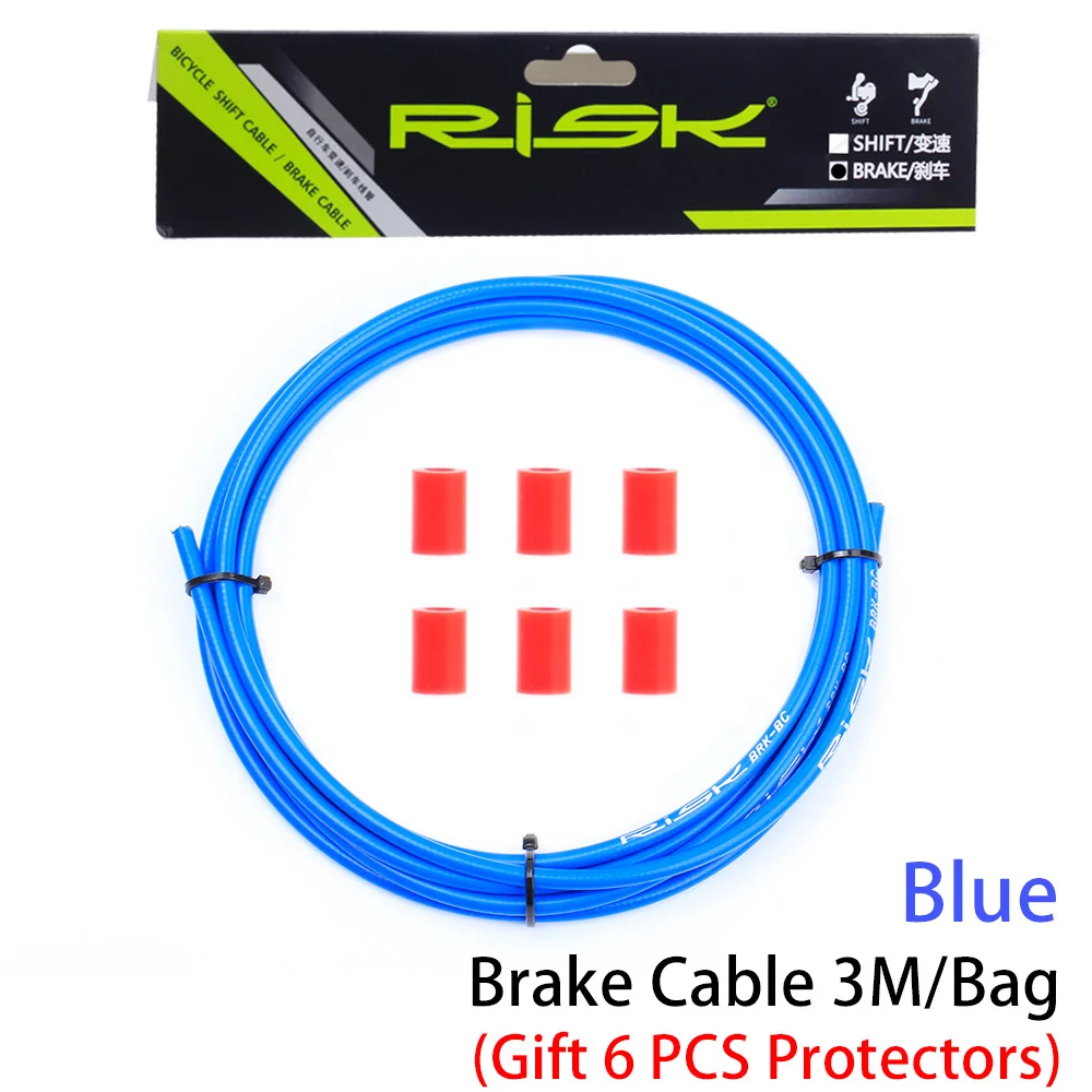 Риска 3 метра велосипедный тормоз Корпус/переключения Корпус велосипед линия тормозного кабеля механизмы переключения передач для велосипеда линия трубки для MTB дорожный велосипед - Цвет: 1 Bag Brake Blue