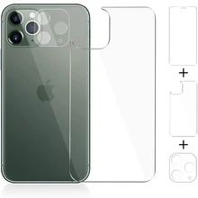 Funda completa de vidrio templado para lente de cámara, Protector de pantalla trasera para iPhone 11 Pro Max 11Pro, película protectora