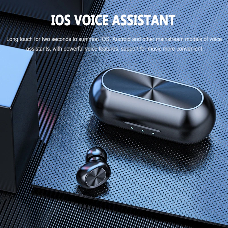 TWS Wireless Headphones 8D Stereo Sound Bluetooth V5 0 Earphones Sports Earbuds Headsets Noise Cancel Waterproof Touch control