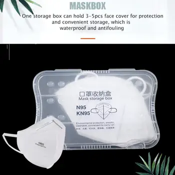 

In-stock Mask Storage Box Dustproof Portable Face Cover Insulation Case Holder Face Shield Organizer Mask Container