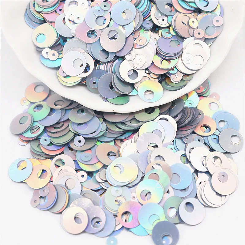 Paillettes Rotonde 20mm Con Foro - PVC Per Artigianato E Decorazioni - Foto 2