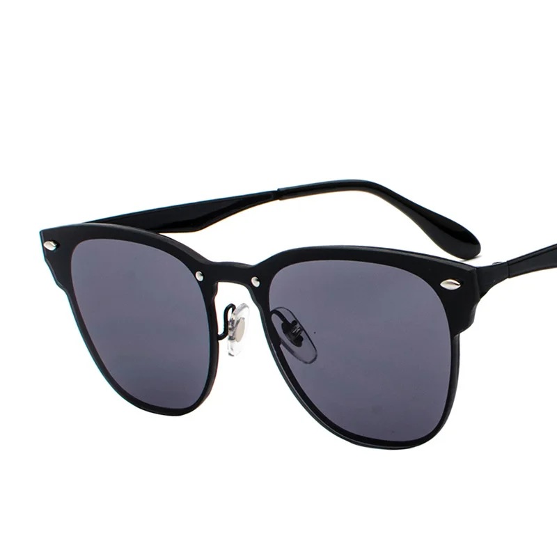 RBRARE Designer Sunglasses Women High Quality Mirror Luxury Sunglasses Women Siamese Square Sunglasses Women Vintage Oculos - Цвет линз: Black