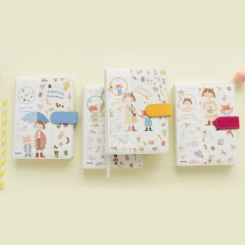 

A5 Cute Cartoon Notebook Leather Diary Journal Planner Travelers Journal Agenda