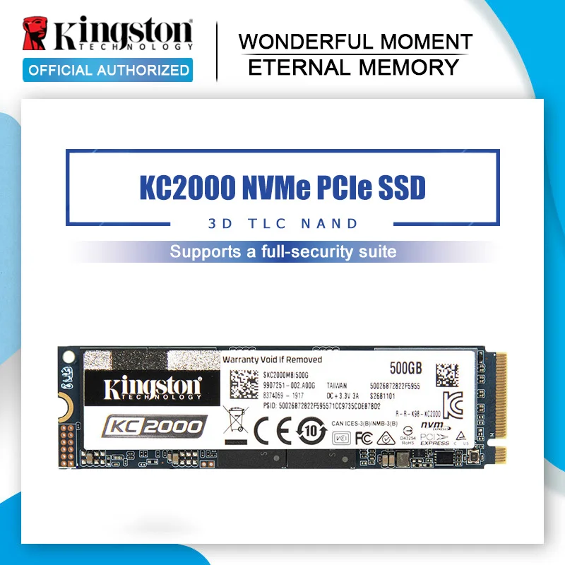 Kingston Внутренний твердотельный накопитель на жестком диске KC2000 250G 500G 1 ТБ M.2 2280 SSD