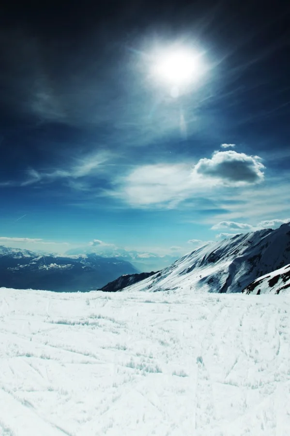 

Laeacco Winter Snow Mountain Landscape Photography Backdrops Sun Snow Photo Background Customized Photocall For Photo Studio