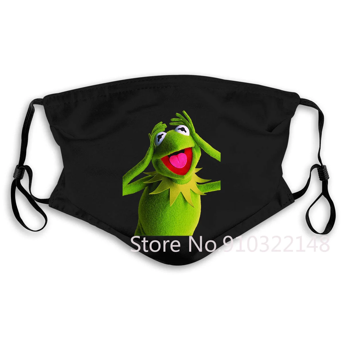THE MUPPETS KERMIT FROG крутая белая маска унисекс с принтом | Аксессуары для одежды