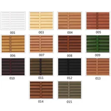 Basswood slats samples with 14 colors, Blinds Color Swatch Sample