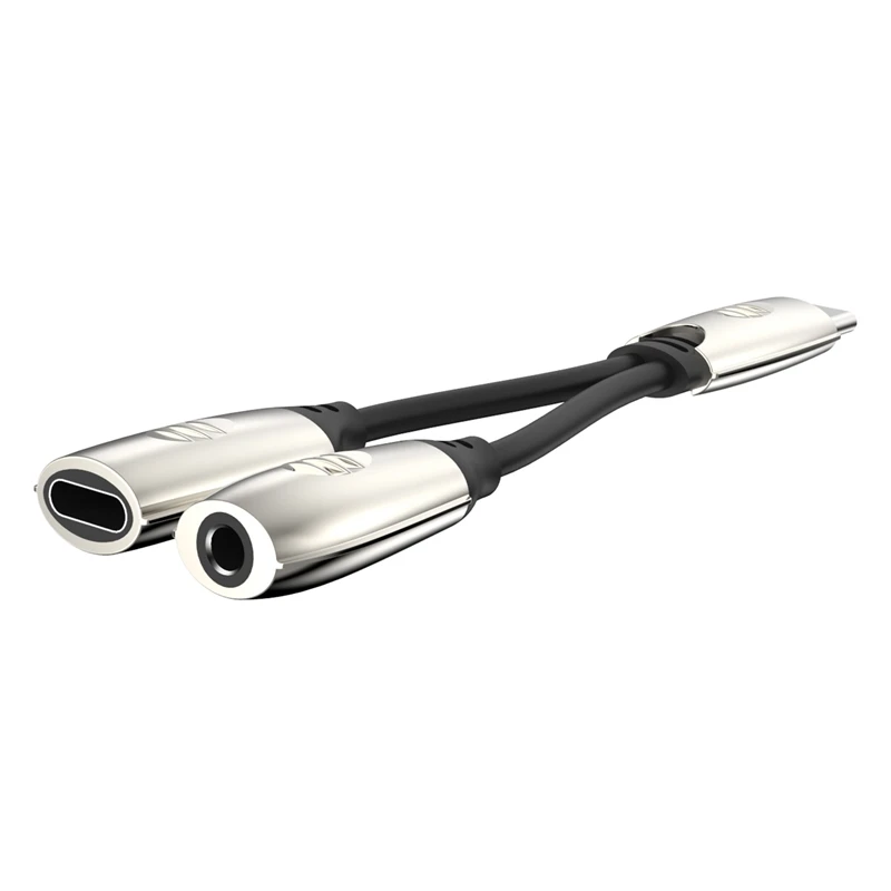 PD QC Charging o 2 In 1 Type C to 3 5 Headphone Adapter for Huawei Samsung Xiaomi