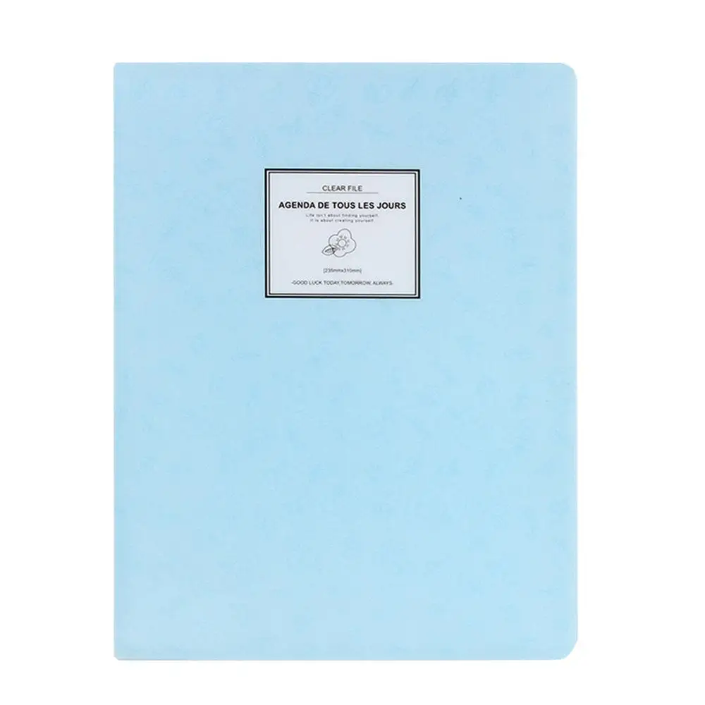 Blue А4 Папка для документов, сумка, кошелек, папка, держатель, органайзер, застежка, офисные принадлежности, папка - Цвет: Blue