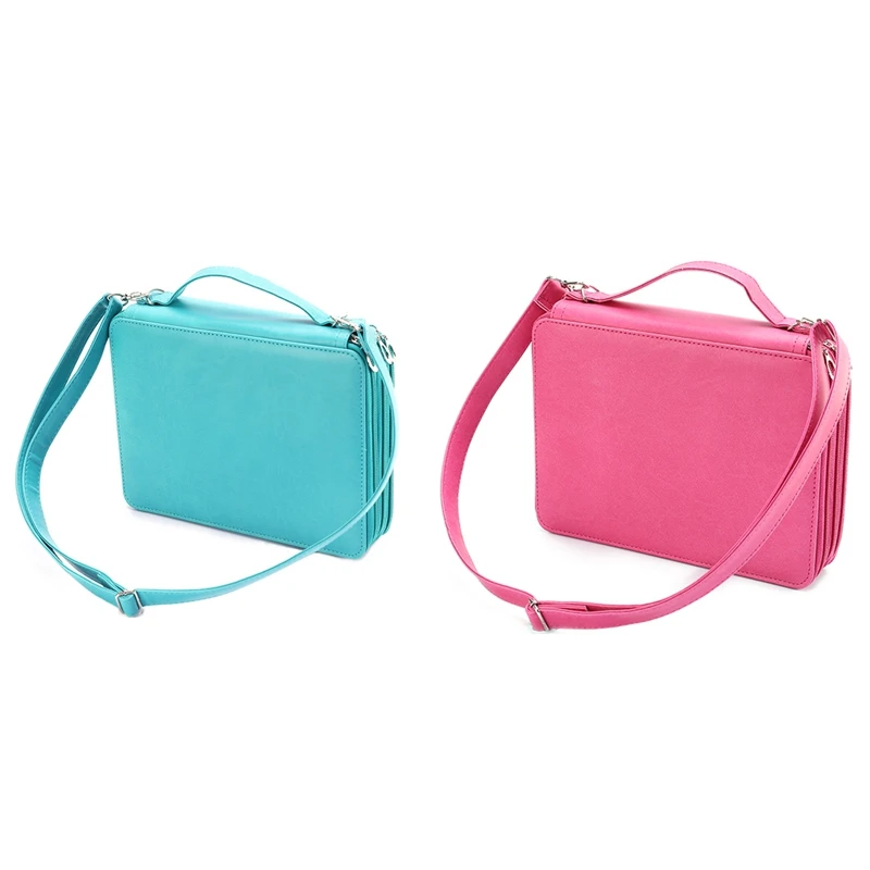 184 Slot Portable Colored Pencil Case Holder Waterproof Large Capacity Leather Pencil Bag for Student Supplies