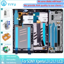 Оригинальный дисплей для Sony Xperia L3 L2 L1, ЖК-дисплей с сенсорным экраном и дигитайзером в сборе, сменный дисплей для Sony L3, ЖК-дисплей с рамкой