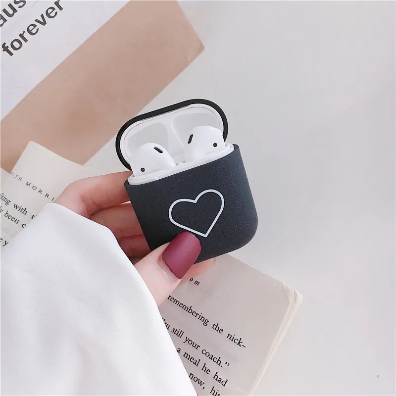 Case For Airpods 2 1 Love Heart PC Bluetooth Wireless Earphone Protective Cover For Apple Airpods Air pod Charging Box Cute Case