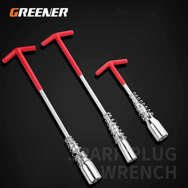 Car Universal T-Handle Dual Use Spark Plug Wrench Kit 14mm 16mm 21mm Torsion Remover Installer Joint Socket Tool | Инструменты