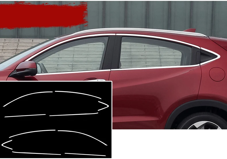 Нержавеющая сталь окна автомобиля планки для honda hrv honda vezel
