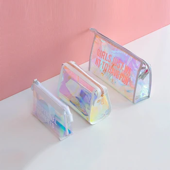 

3 Colors Multifunctional Cosmetic Bag Travel Make Up Necessaries Organizer Simple PVC Waterproof Membrane Storage Bag Makeup Kit