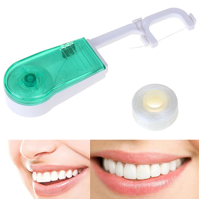 1Pcs 30 Meters Dental For Flosser Built-in Spool Wax Replacement Wire Dental Floss Toothpicks Interdental Brush Wire