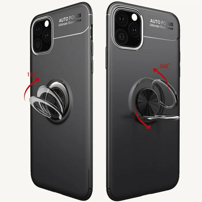 Ультра тонкий чехол из ТПУ с магнитным кольцом для автомобиля iPhone 11/11Pro Max VH99