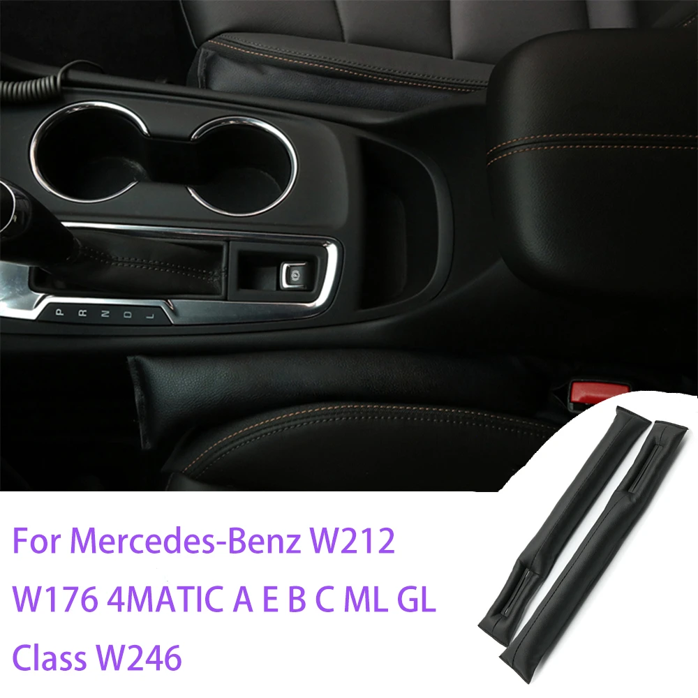 

For Mercedes Black Car Seat Leakproof Pad W212 W176 4MATIC A E B C ML GL Class PU Leather Leakproof Protector Car Seat Cover Pad