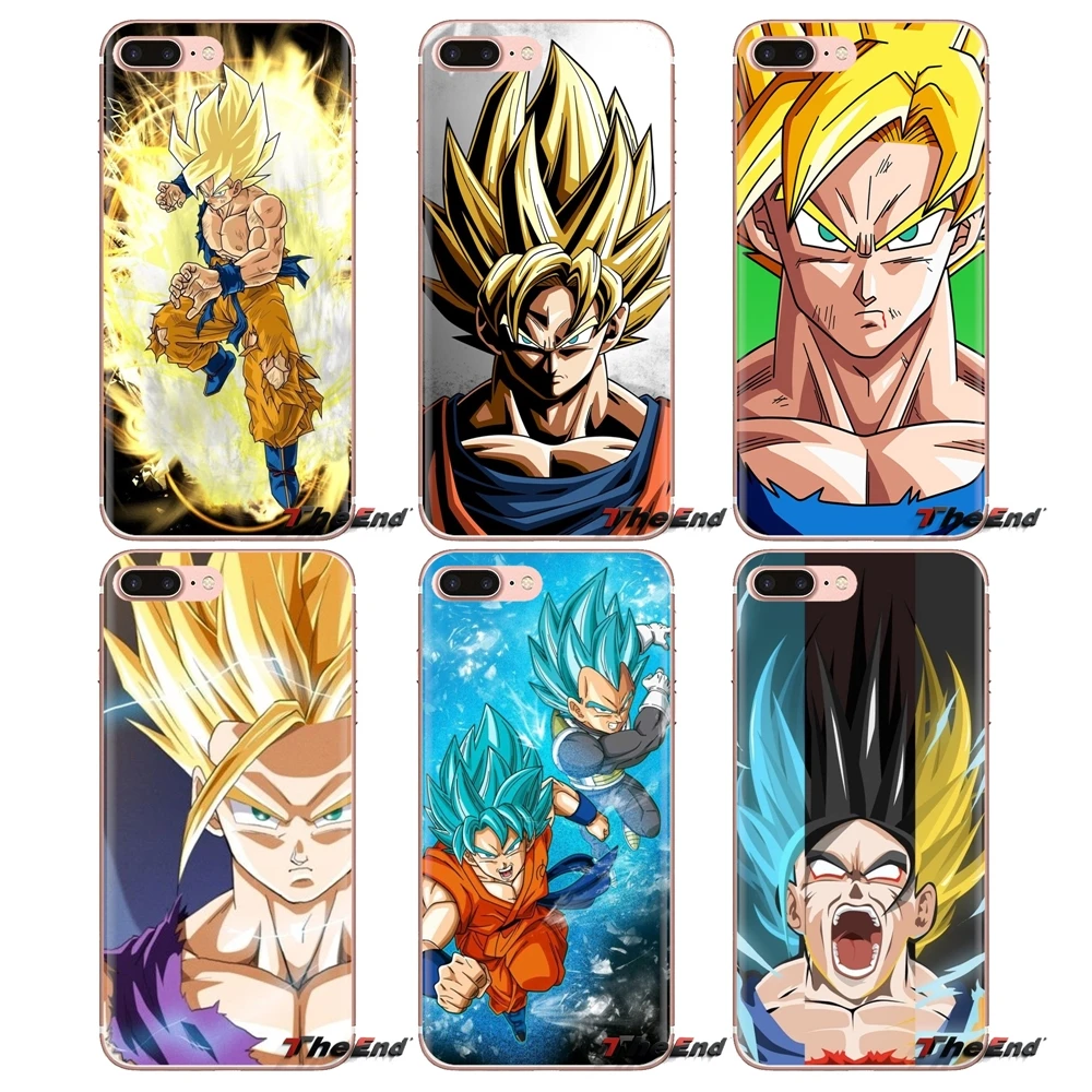 dragon ball z super saiyan goku Soft TPU Covers For Sony Xperia Z Z1 Z2 Z3 Z5 compact M2 M4 M5 E3 T3 XA Aqua LG G4 G5 G3 G2 Mini |