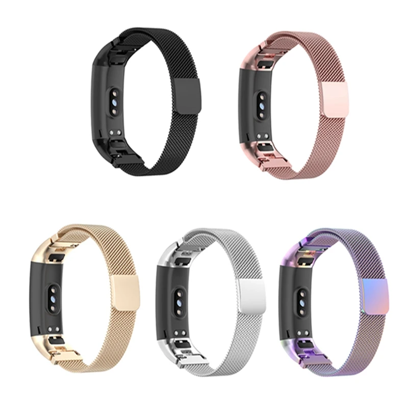 

Bakeey Milanese Stainless Steel Adjustable Replacement Watch Band Strap for Huawei Honor Band5&4 Smart Watch Band