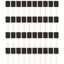 2 дюйма поролонная губка деревянной ручкой Краски кистей(экономичная упаковка мембранного указателся 40)-легкий, прочный и отлично подходит для акрила, Красители, Лаки