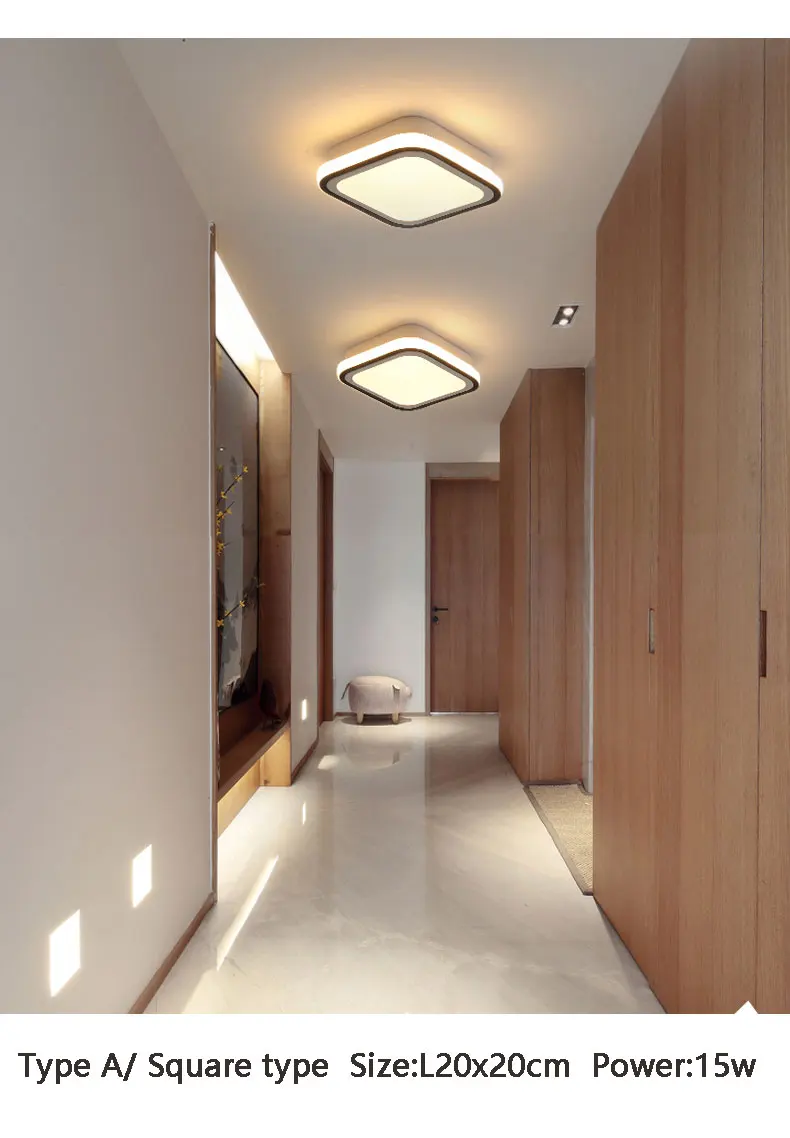 Lâmpada do Teto para o Quarto Luz de Teto Moderna Sala Estar 15 w Montagem Teto Lustre Corredor Luminárias Led 110 v 220 6 com lâmpadas led para quarto e sala