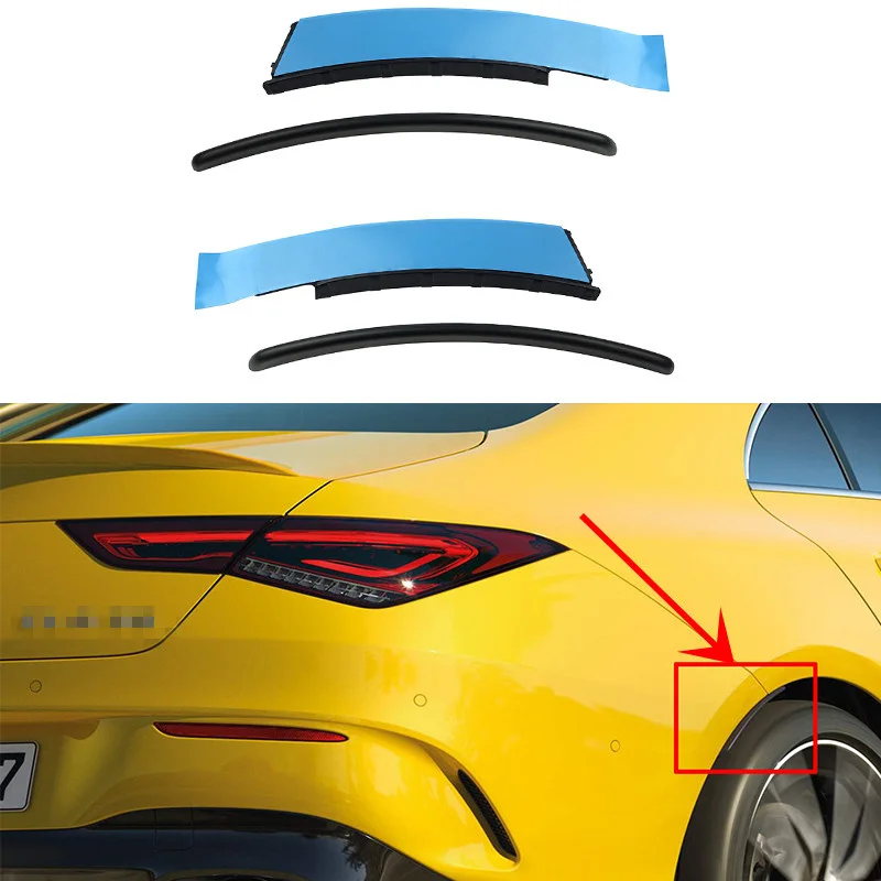 Carbon Fiber Rear Bumper Fender Flare Extension Wheel Eyebrow Lip For Mercedes W118 C118 CLA45 CLA180 CLA200 CLA250 AMG car bumper spoiler bumper lip bumper strip bumper lip decoration car rear bumper lip front bumper decoration front bumper cover bumper protector car rear bumper cover
