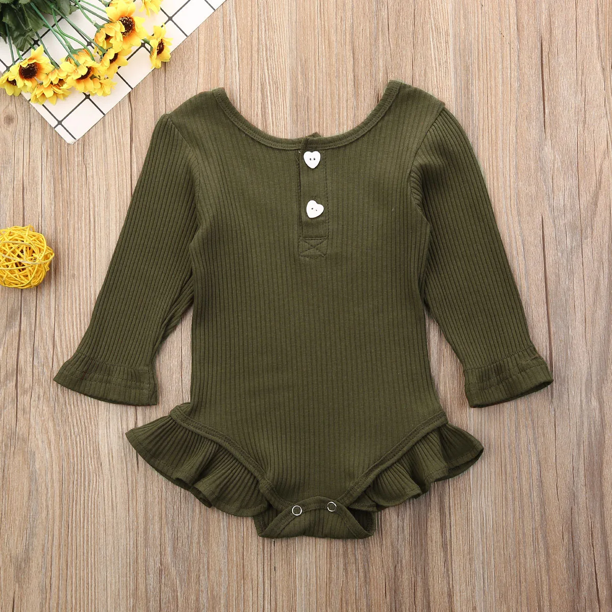 Зеленый Pudcoco/модное Кружевное боди-пачка для новорожденных девочек г. Весенне-осенняя одежда для малышей от 0 до 18 месяцев боди-платье - Цвет: Зеленый