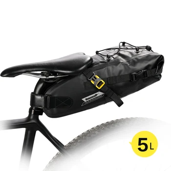 

Rhinowalk 5L Bike Waterproof Bicycle Saddle Bag Reflective Large Capacity Foldable Tail Rear Bag Cycling MTB Trunk Pannier
