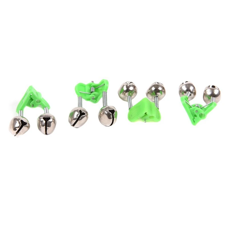 50 шт. 4,5 см открытый двойные колокольчики кольцо Удочка зажим укуса Приманка Сигнализация