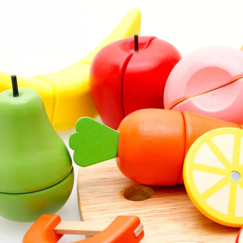 Fun made dinner vegetable Game 14pcs Cutting Fruit Vegetable Pretend Play Children Kids Baby Educational Toy Gift