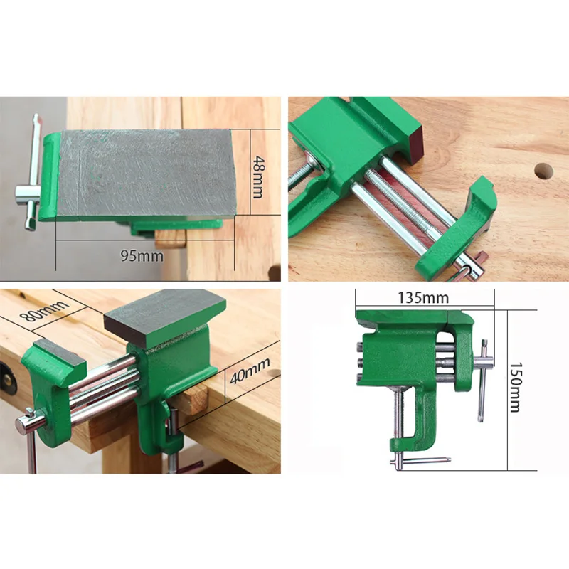 

Household Bench Clamp Base Vise With Anvil Plane Tapping Multi-function Fixture Part Tool Kits